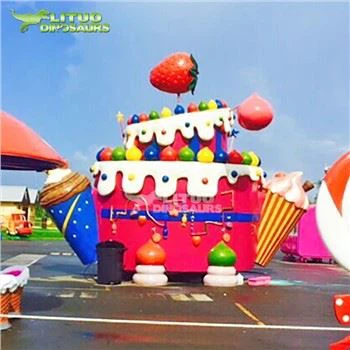 Cartoon Cake House z włókna szklanego